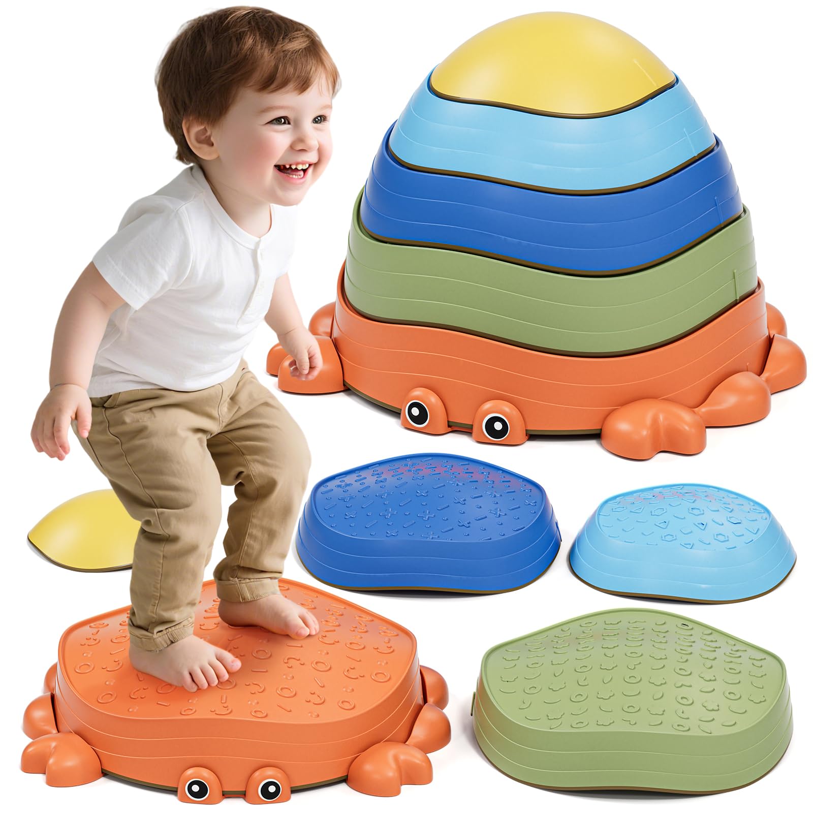 KidBloom Stepping Stones Kids, Crab Sensory Toys for Autism